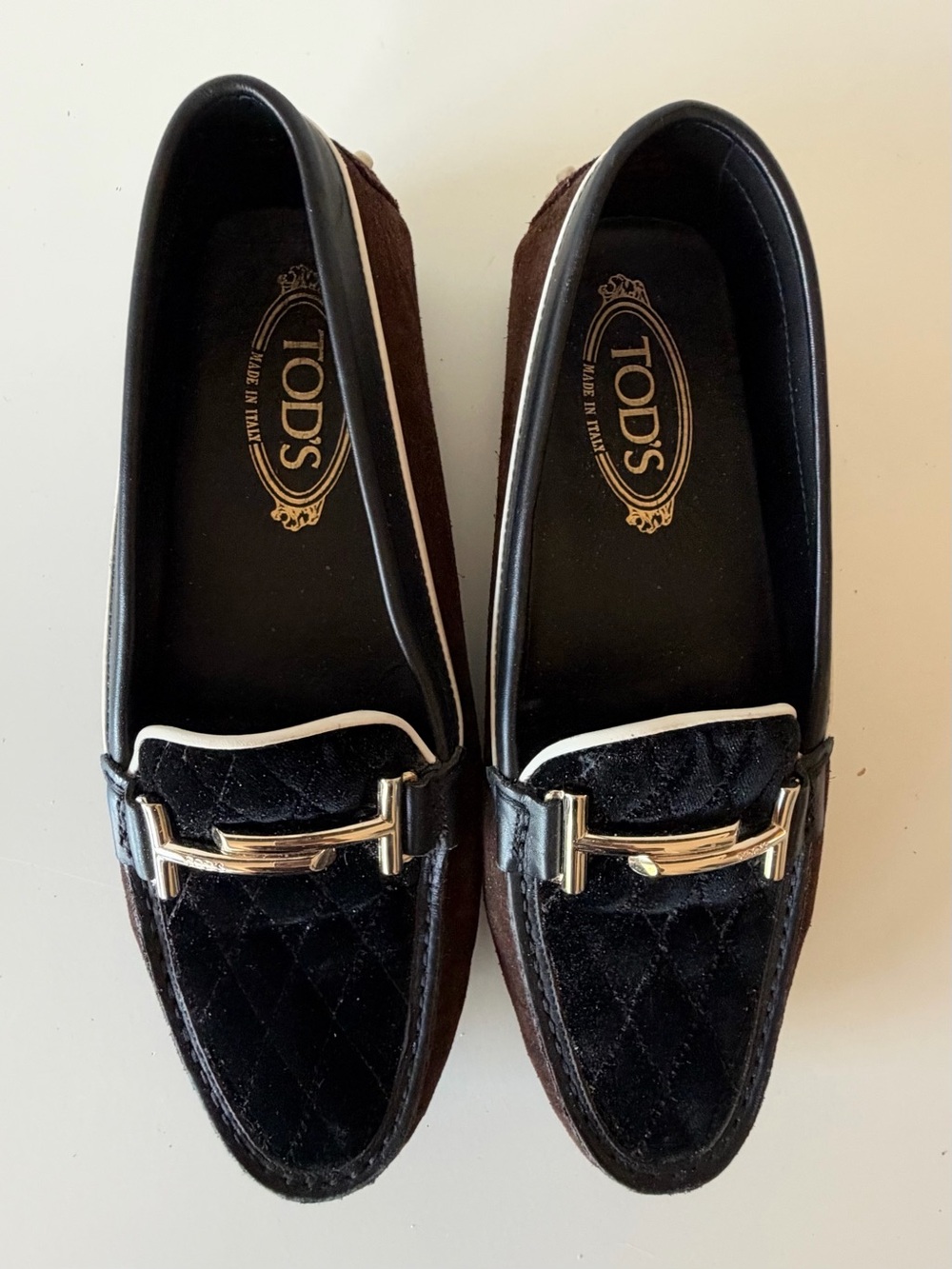 Tod's Gommino Driving Loafers Brown & Black EU 39